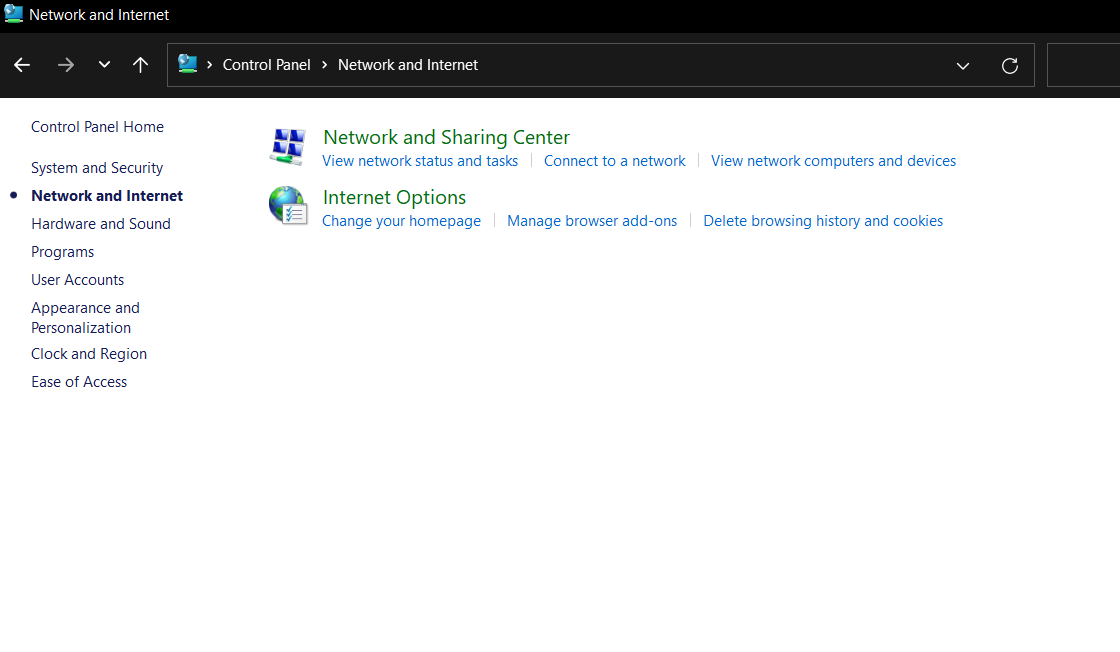 Network Settings Windows 11