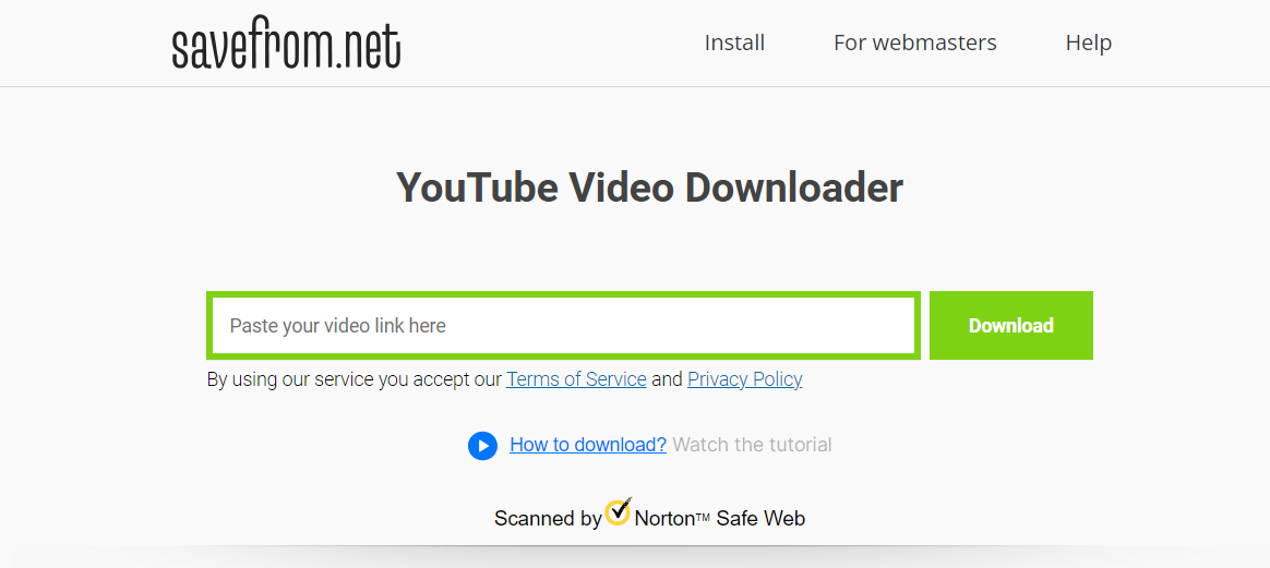 Savefrom.net YouTube Video Downloader