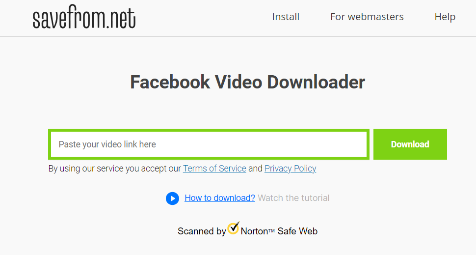 Savefrom.net Facebook Video Downloader