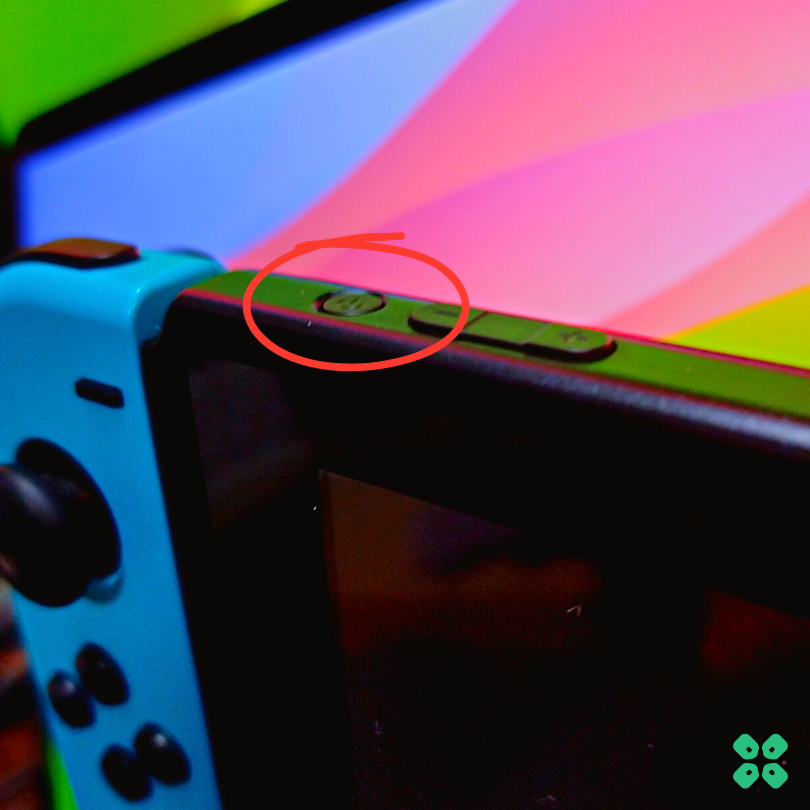 Soft/Hard Reset Your Nintendo Switch through power button highlighted/circled