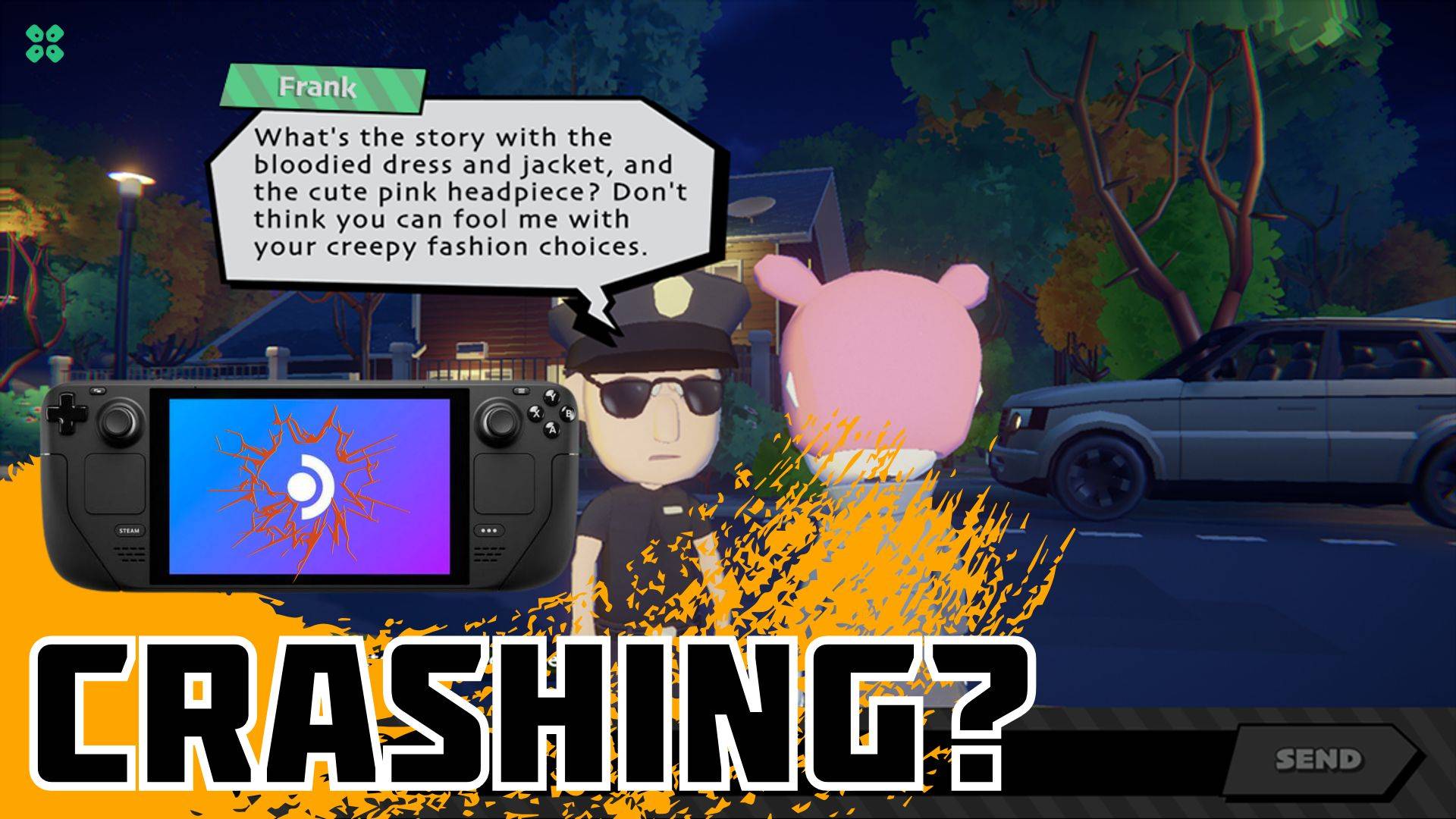 Artwork of Suck Up and its fix of crashing by TCG
