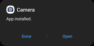 Opening Google Camera on Samsung Galaxy Smartphone