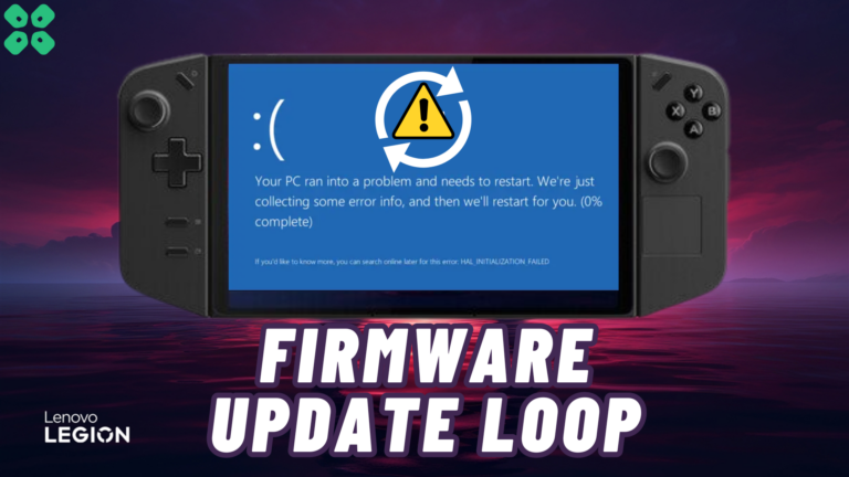 How to Fix Lenovo Legion Go Firmware Update Loop