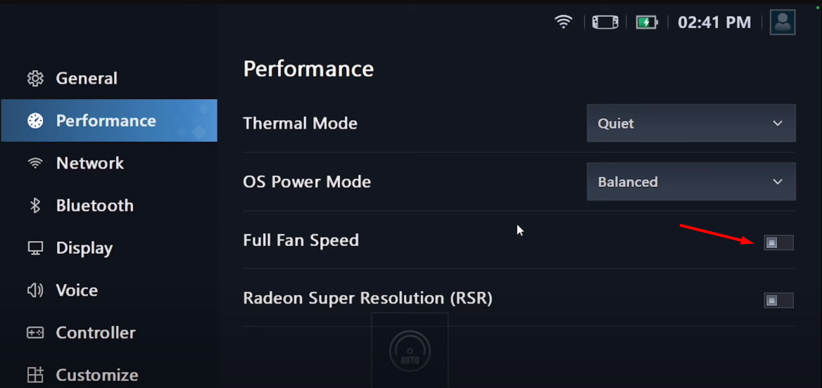 Enabling Full Fan Speed Mode Legion Go