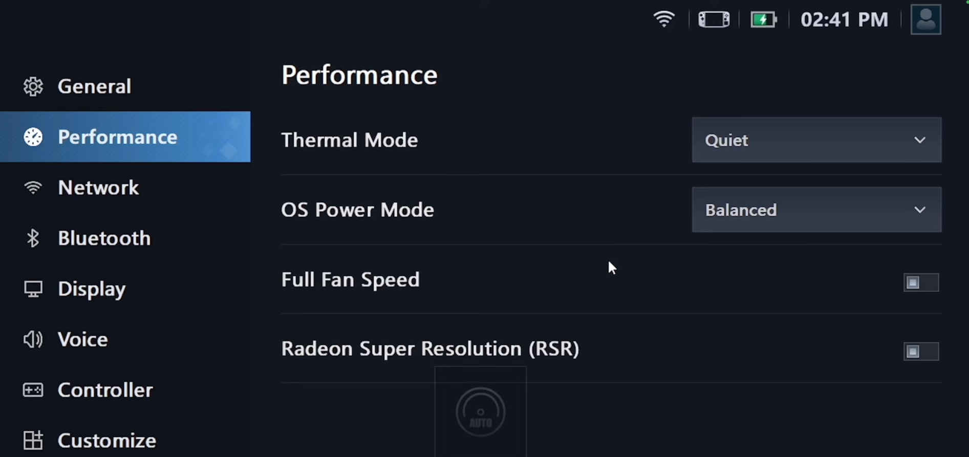 Lenovo Legion Go Performance Settings