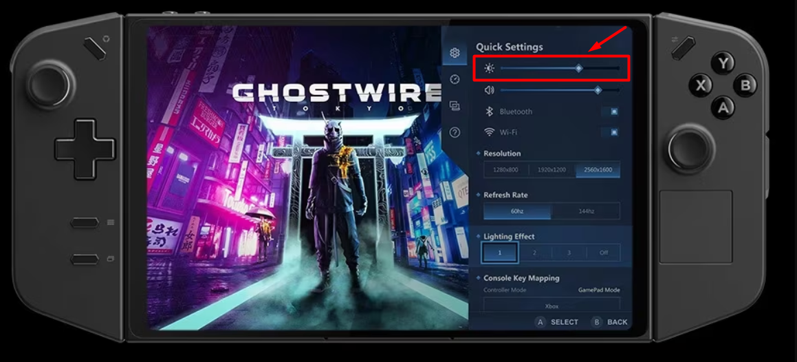 Adjusting Brightness Lenovo Legion Go