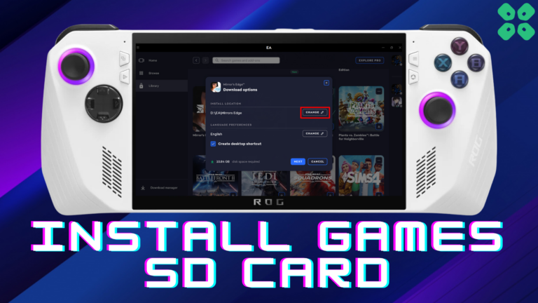 Install Games on SD Card ROG Ally