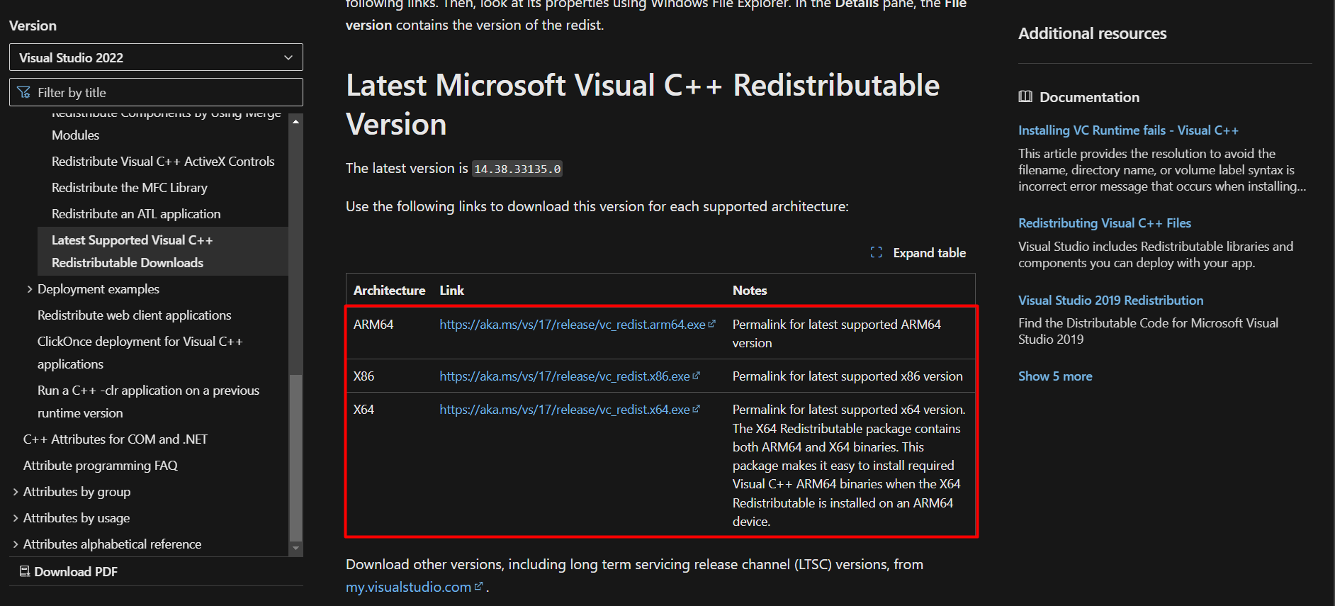Downloading MS Visual C++