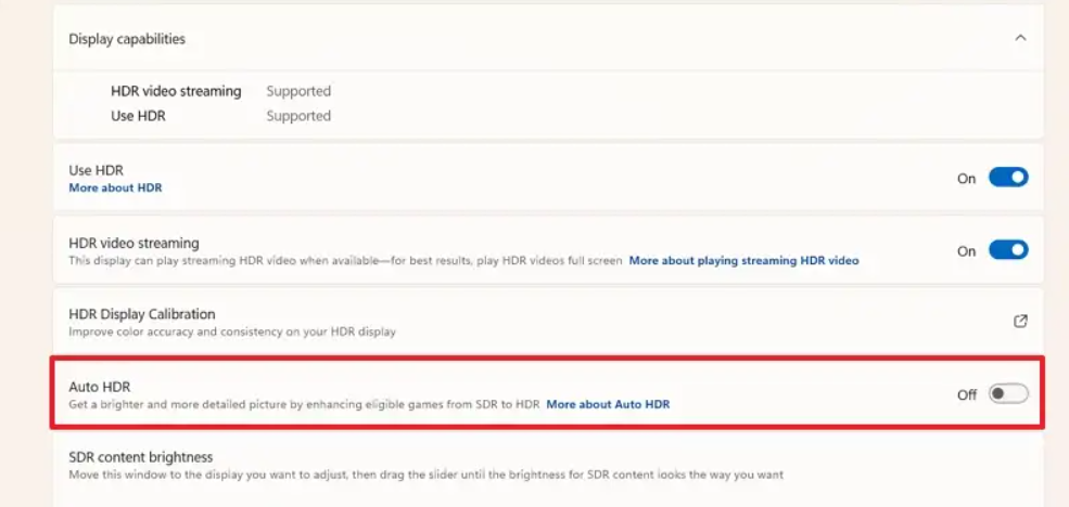 Disable Auto HDR