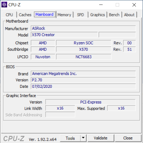 Checking Motherboard via CPU-Z