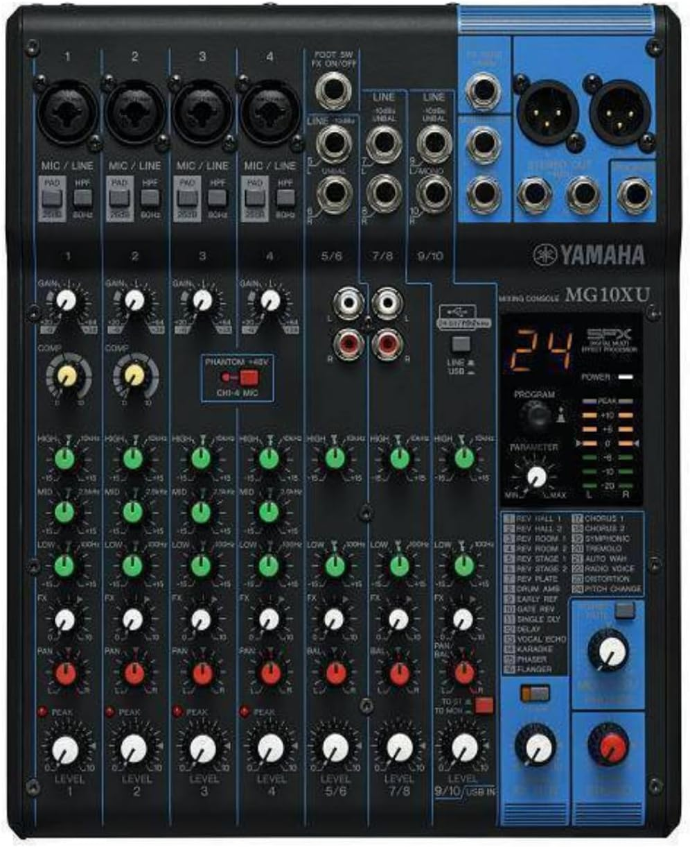 Yamaha MG10XU 10-Input Stereo Mixer with Effects