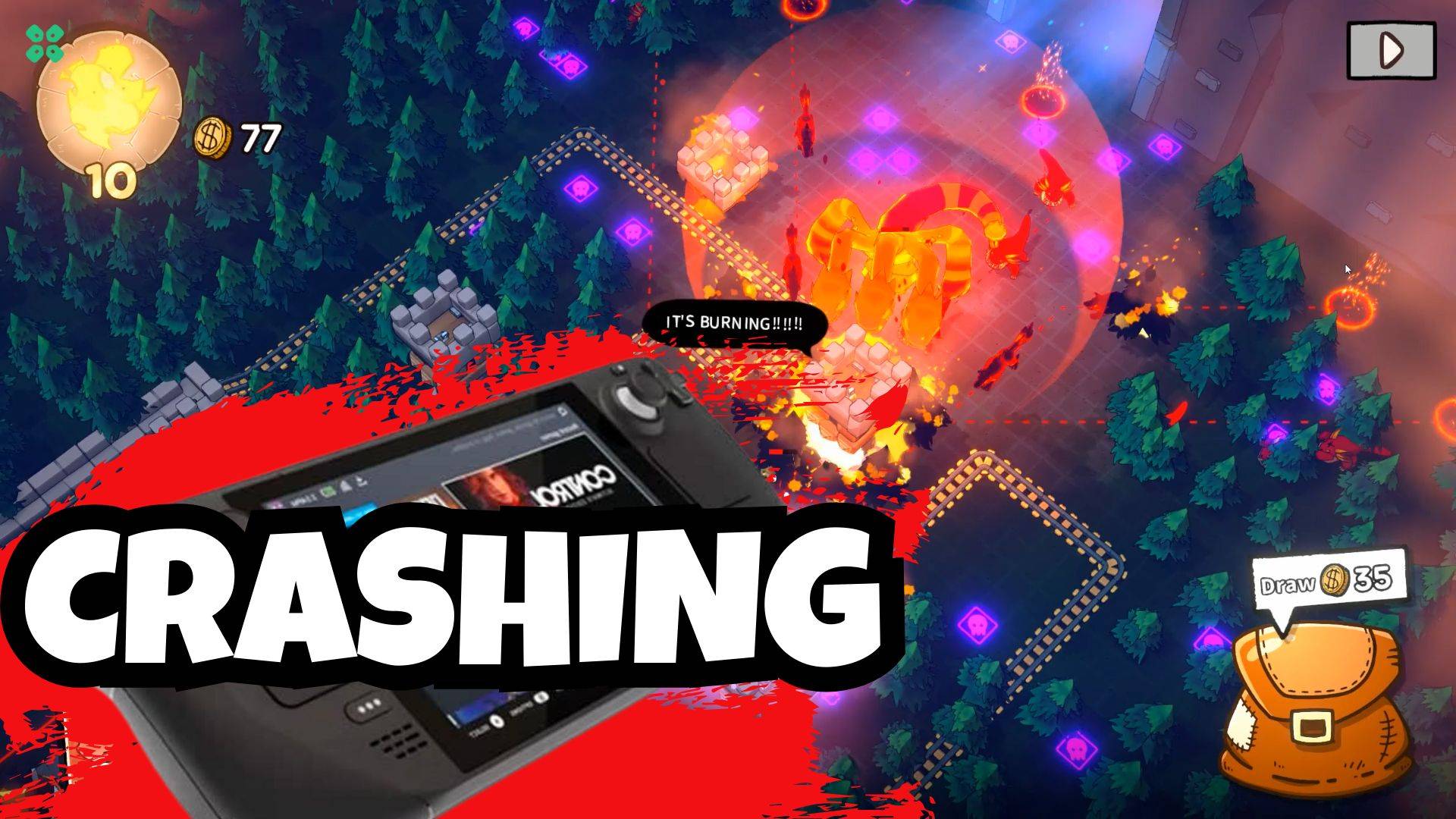Artwork of Emberward and its fix of crashing by TCG