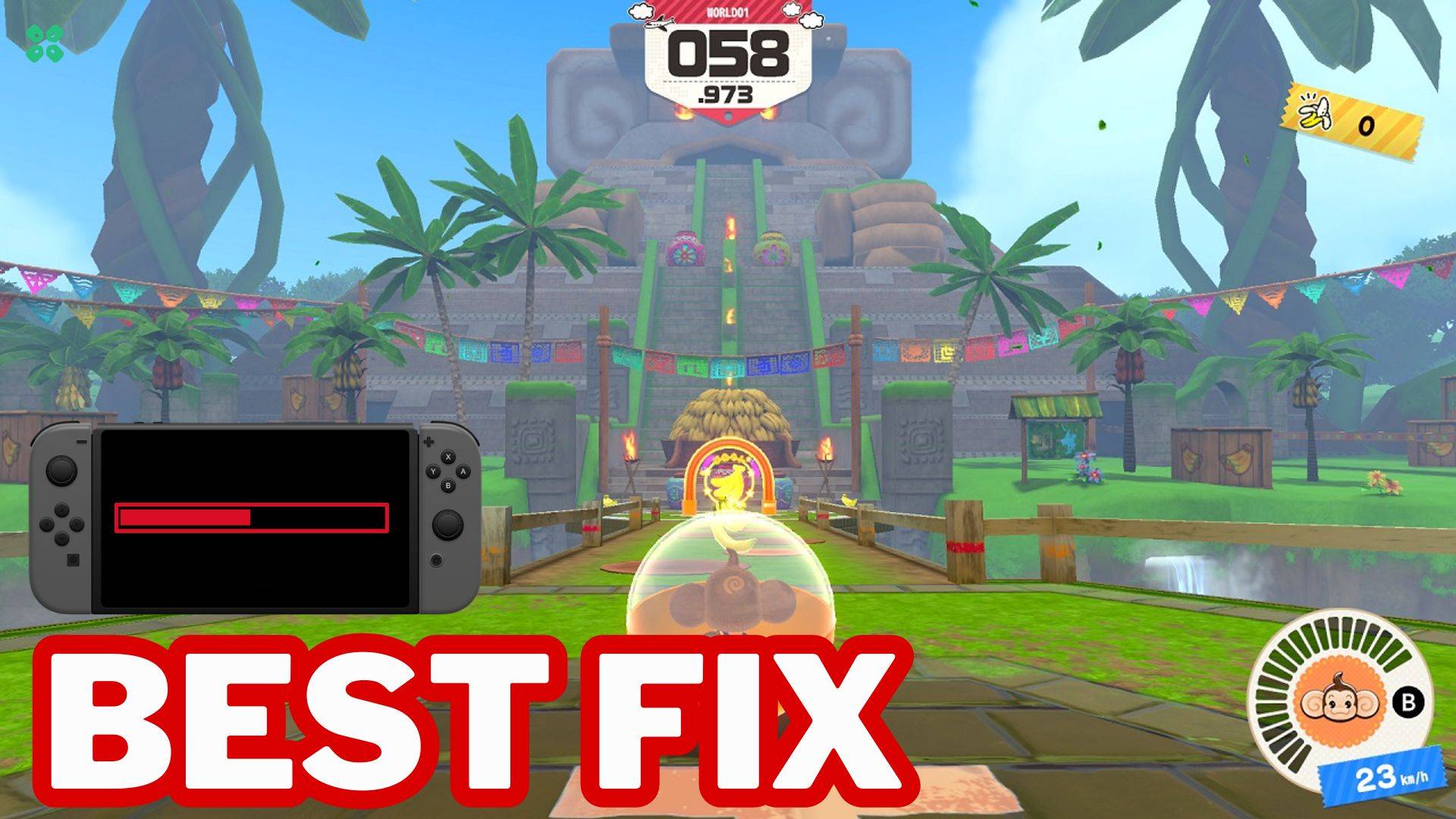 Artwork of SuperMonkeyBallBananaRumble and its fix of crashing by TCG