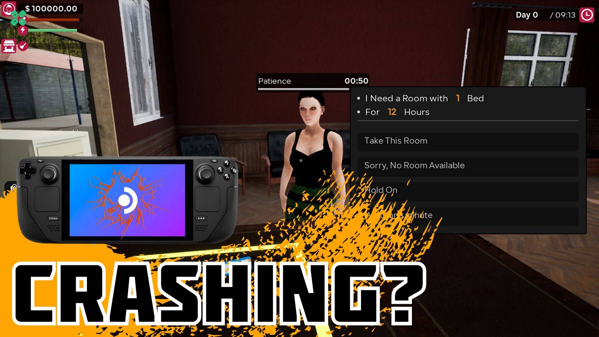 Artwork of MotelManagerSimulator and its fix of crashing by TCG