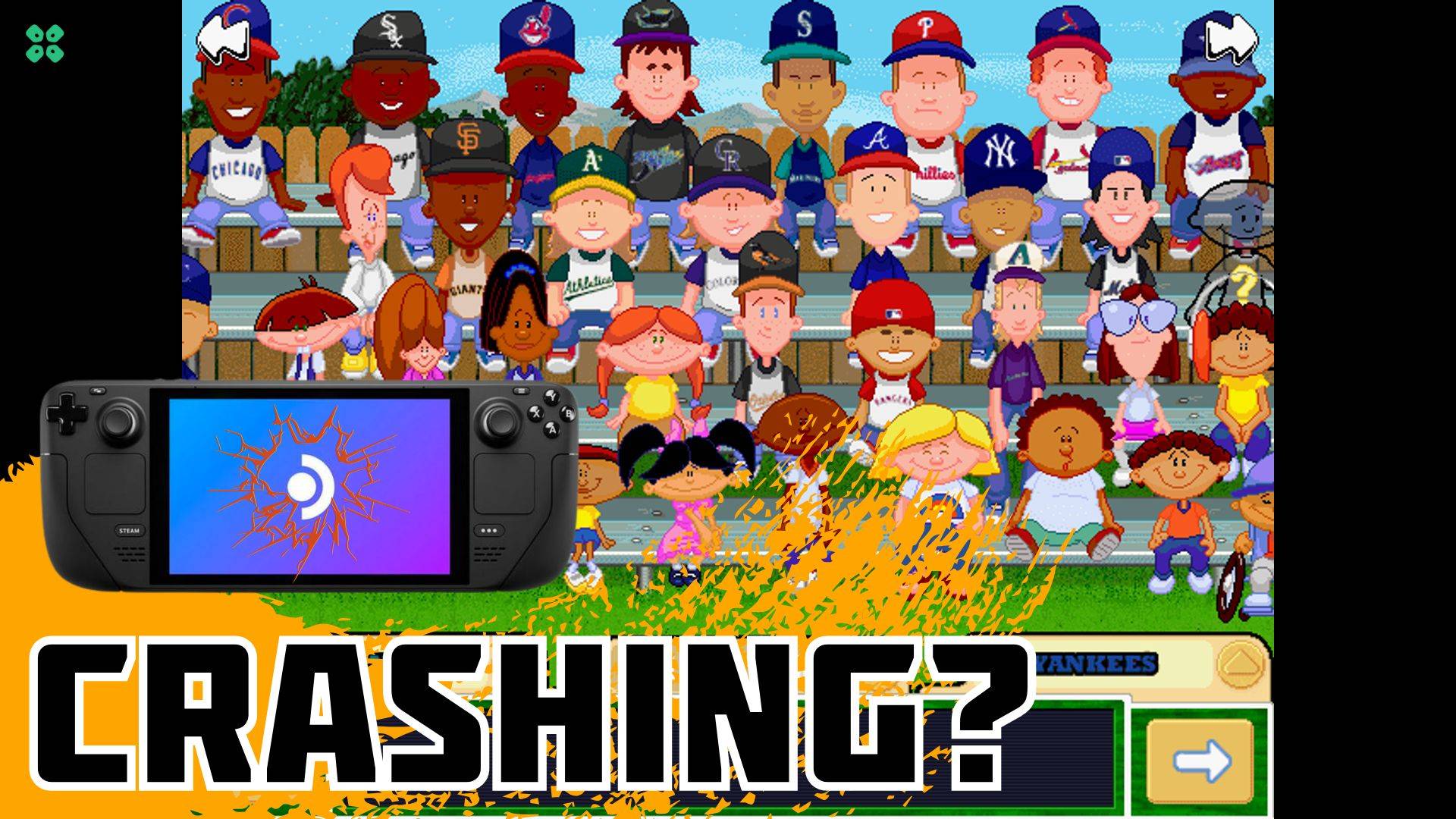 Artwork of BackyardBaseball2001 and its fix of crashing by TCG