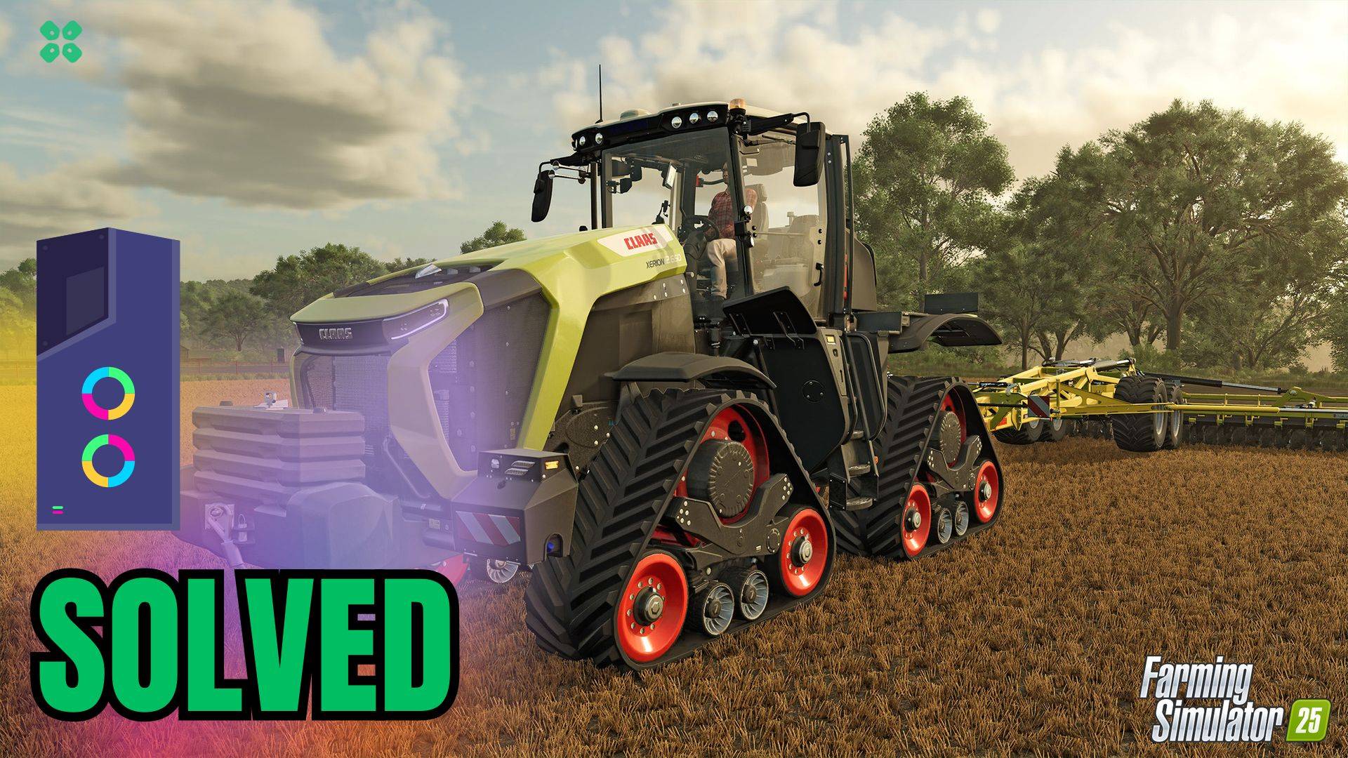 Artwork of FarmingSimulator25 and its fix of lagging by TCG