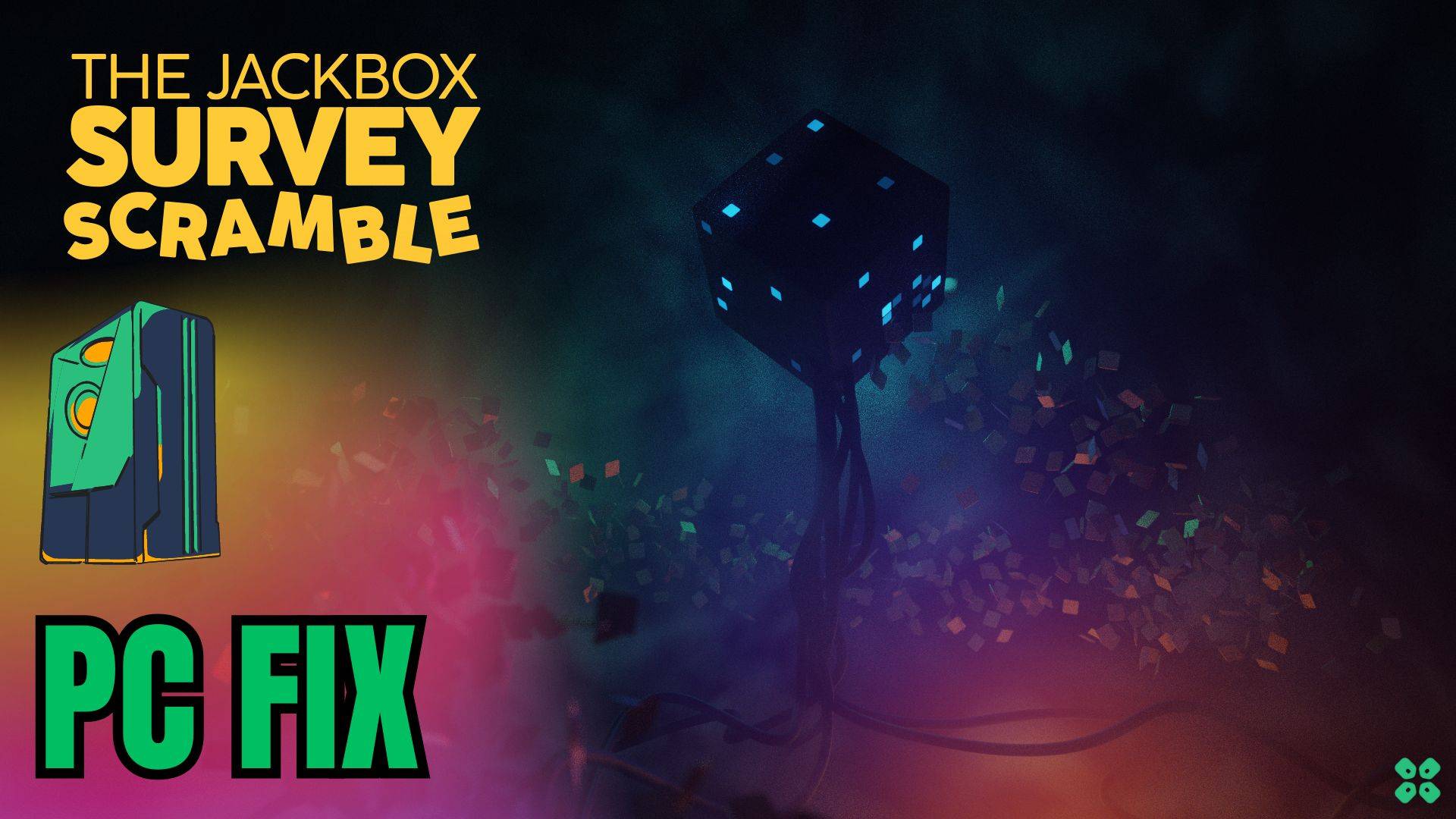 Artwork of TheJackboxSurveyScramble and its fix of crashing by TCG