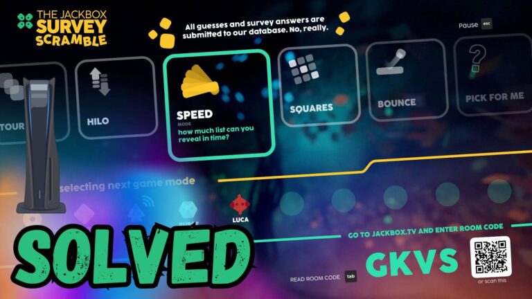 Artwork of TheJackboxSurveyScramble and its fix of crashing by TCG