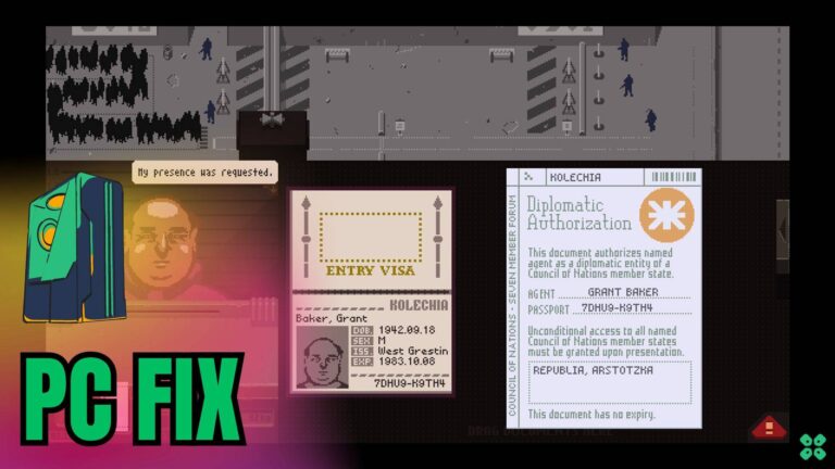 Artwork of PapersPlease and its fix of crashing by TCG