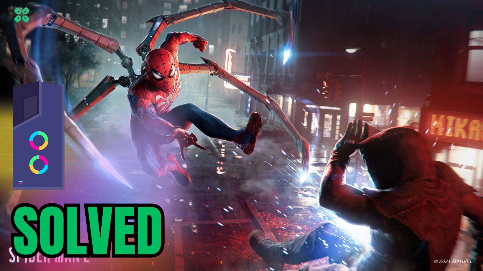 Artwork of MarvelsSpiderMan2 and its fix of crashing by TCG