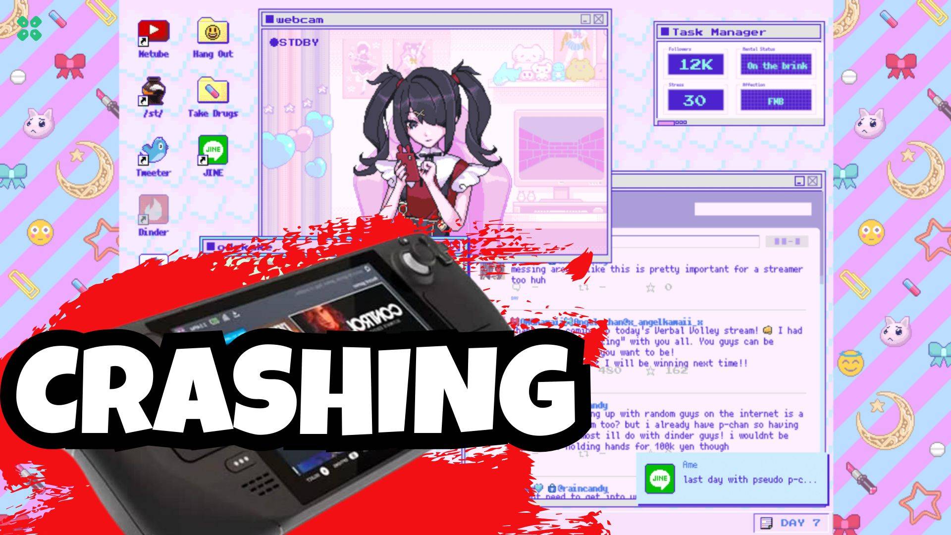 Artwork of NeedyStreamerOverload and its fix of crashing by TCG