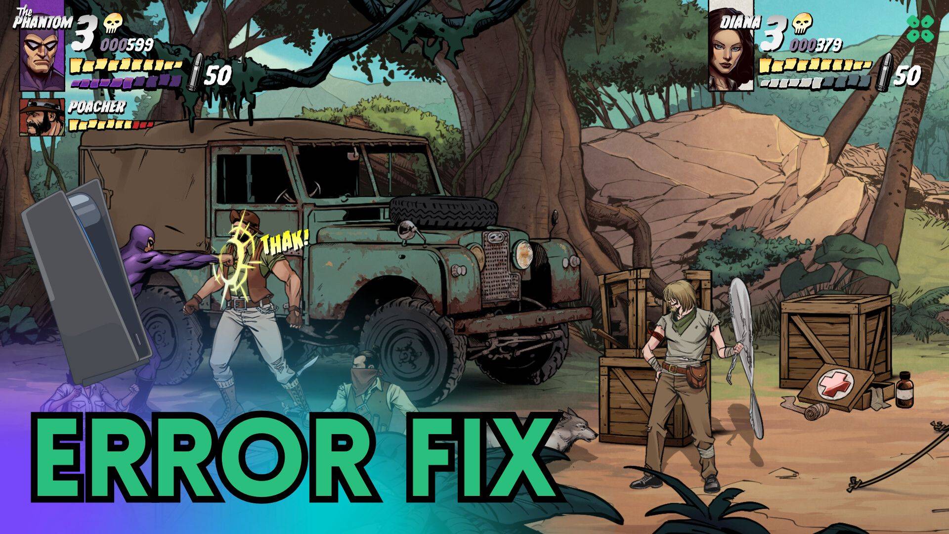 Artwork of ThePhantom and its fix of crashing by TCG