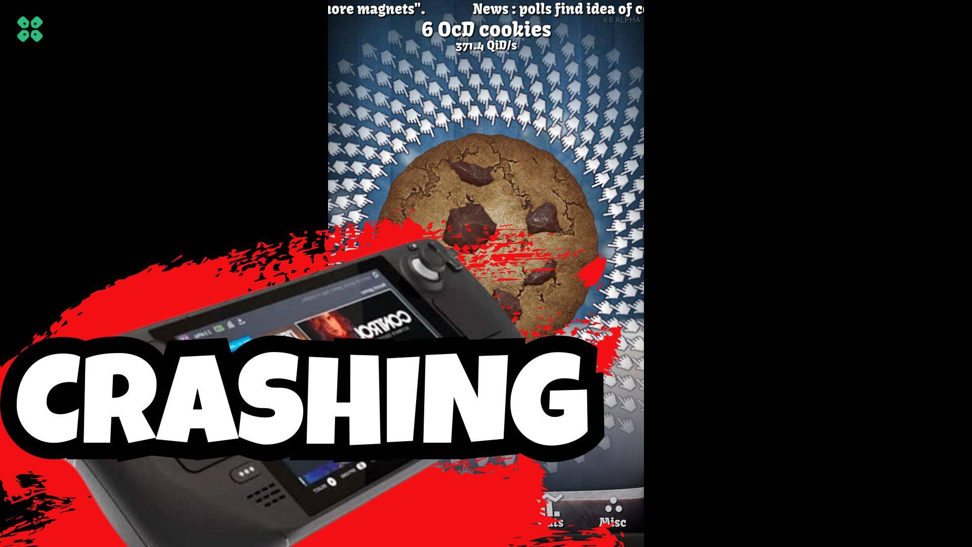 Artwork of CookieClicker and its fix of crashing by TCG