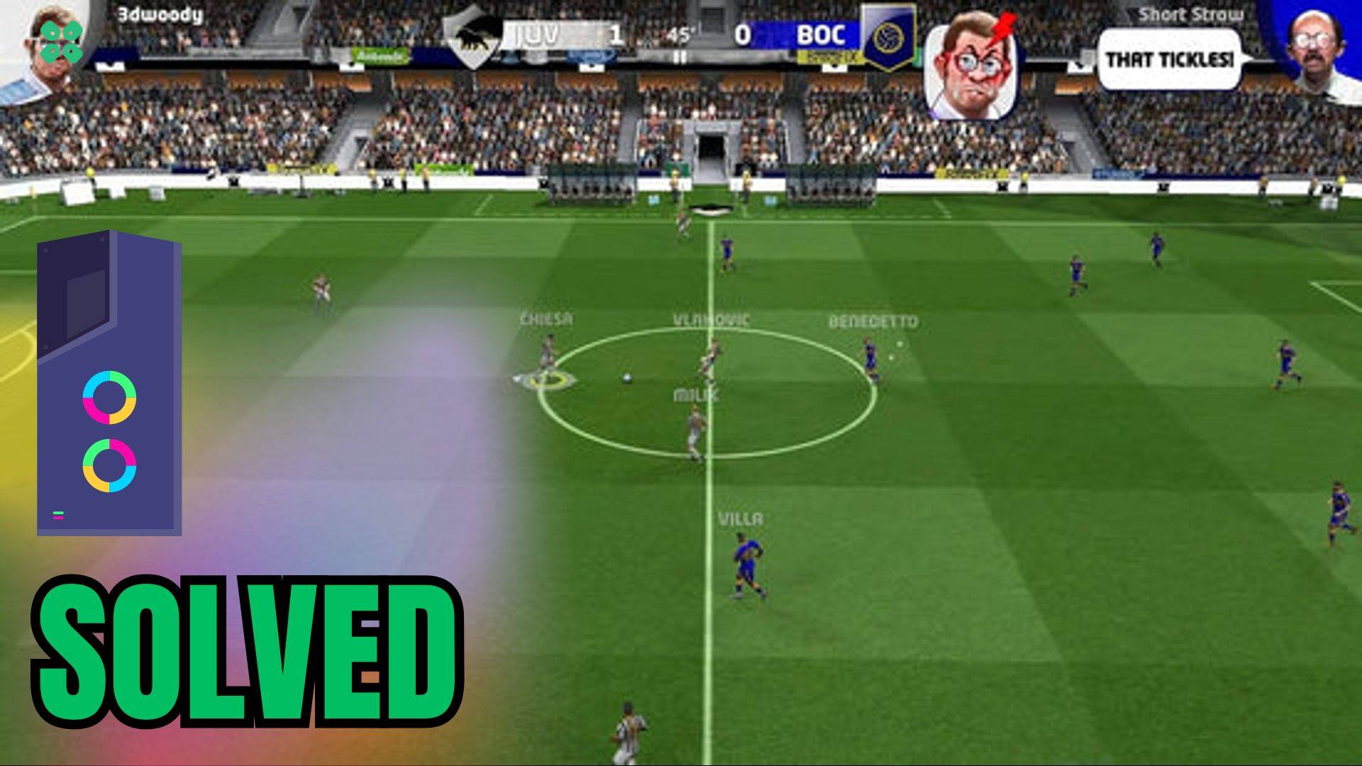 Artwork of SociableSoccer25 and its fix of crashing by TCG