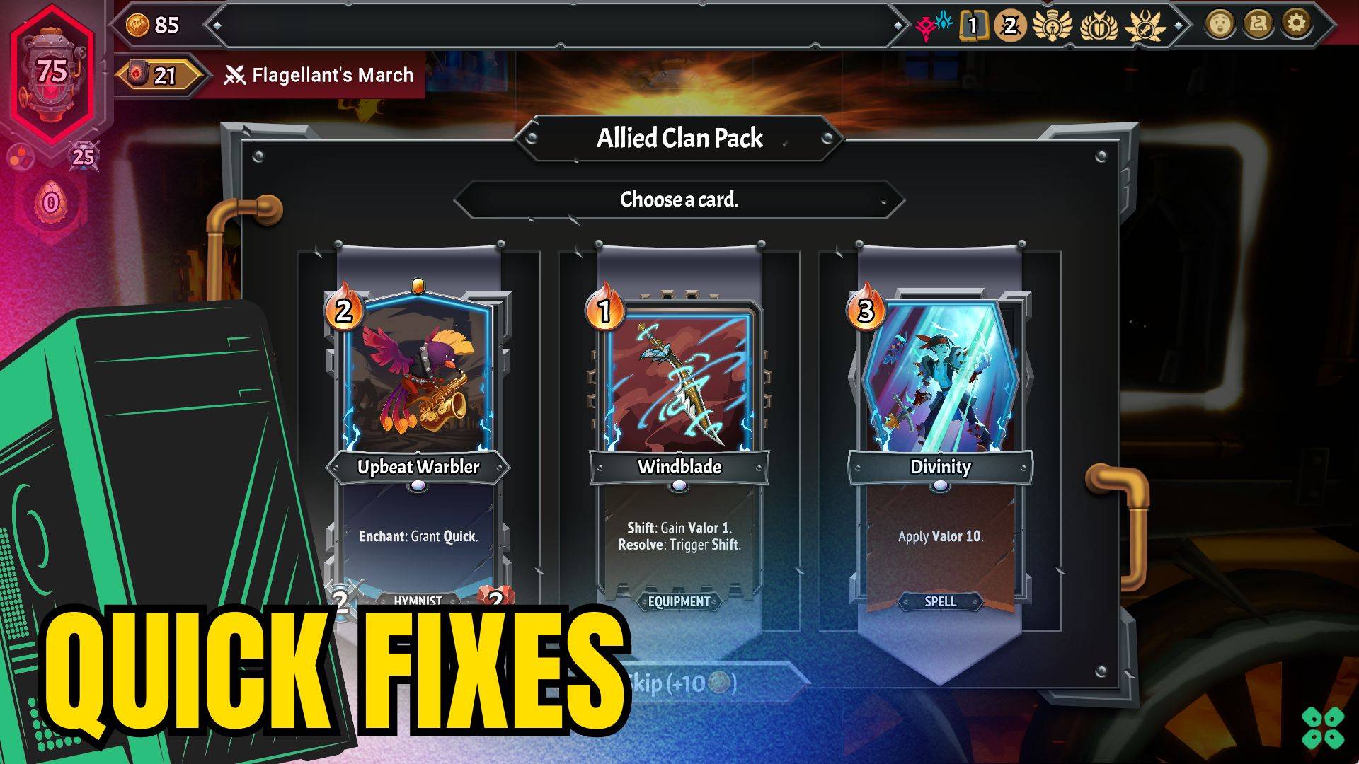 Artwork of MonsterTrain2 and its fix of crashing by TCG