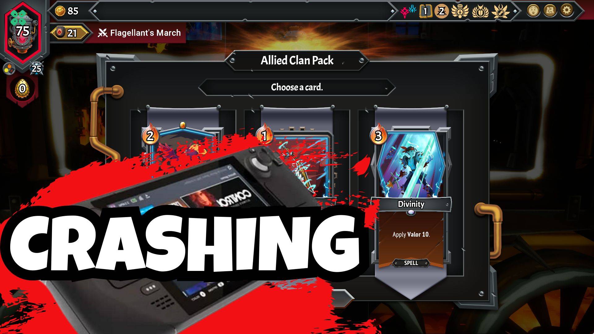 Artwork of MonsterTrain2 and its fix of crashing by TCG