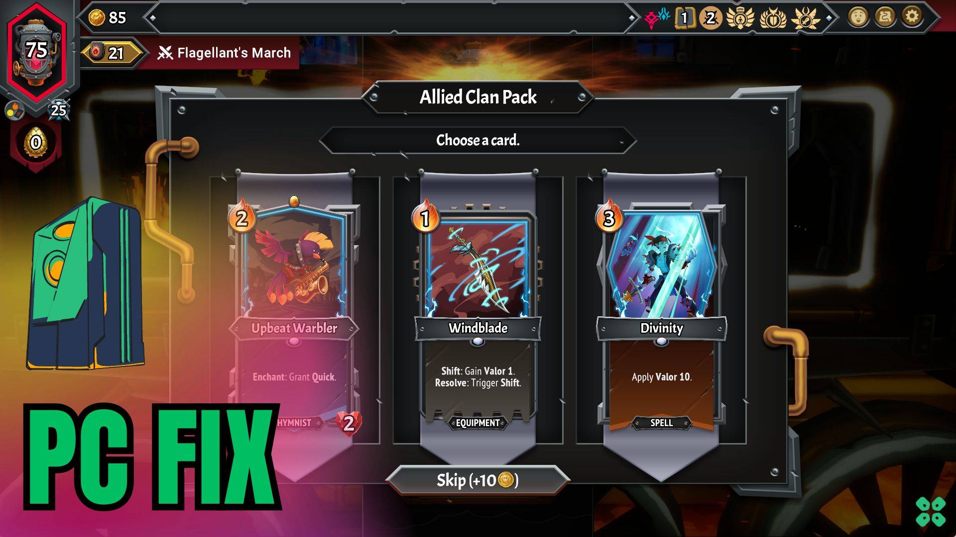 Artwork of MonsterTrain2 and its fix of lagging by TCG