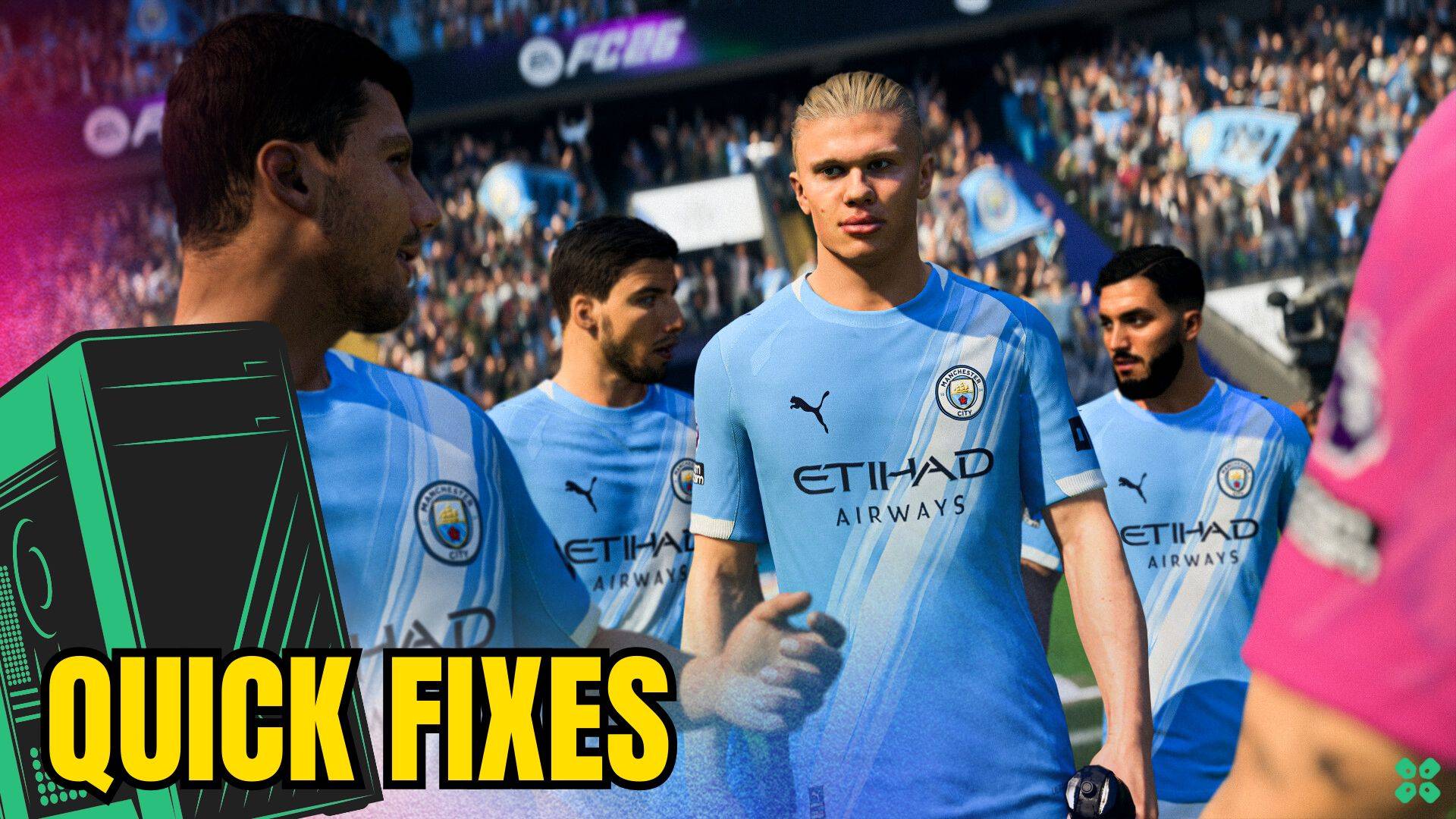 Artwork of EASportsFC26 and its fix of lagging by TCG