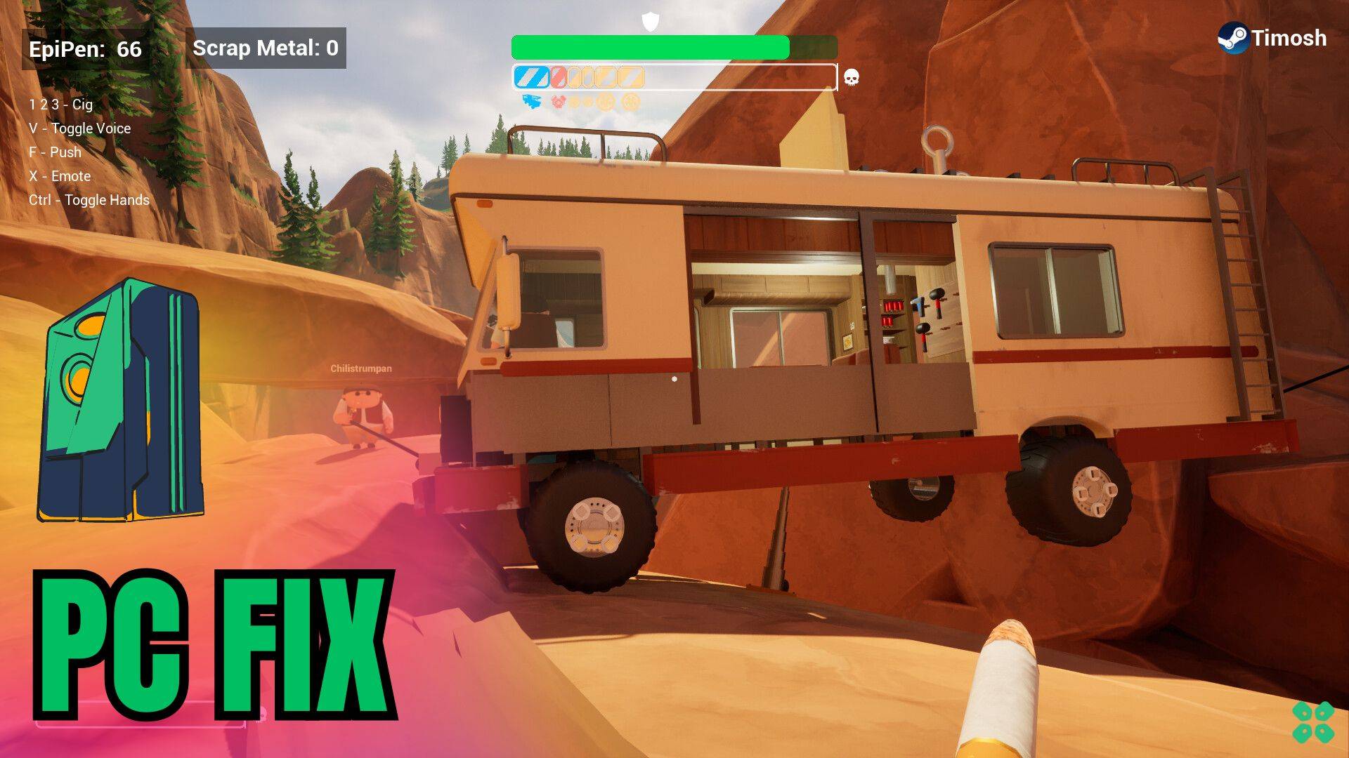 Artwork of RVThereYet and its fix of lagging by TCG