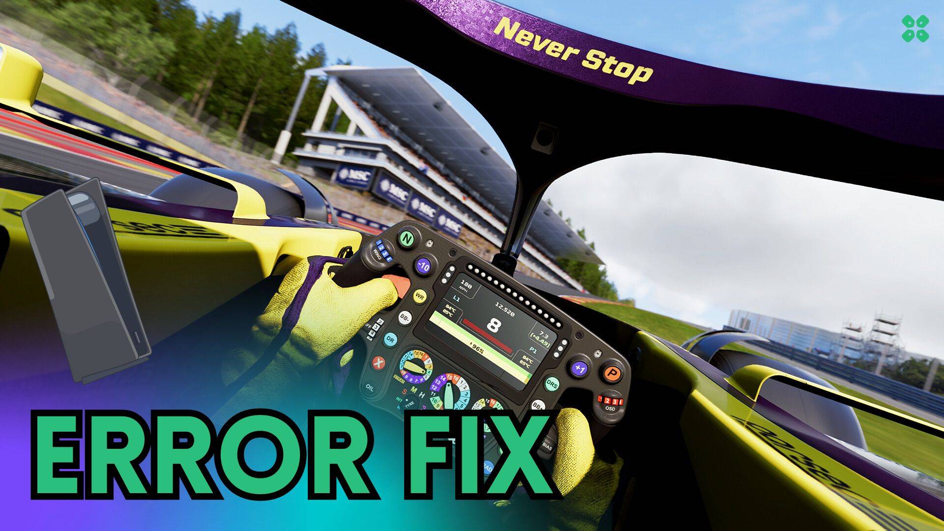 Artwork of F125 and its fix of lagging by TCG