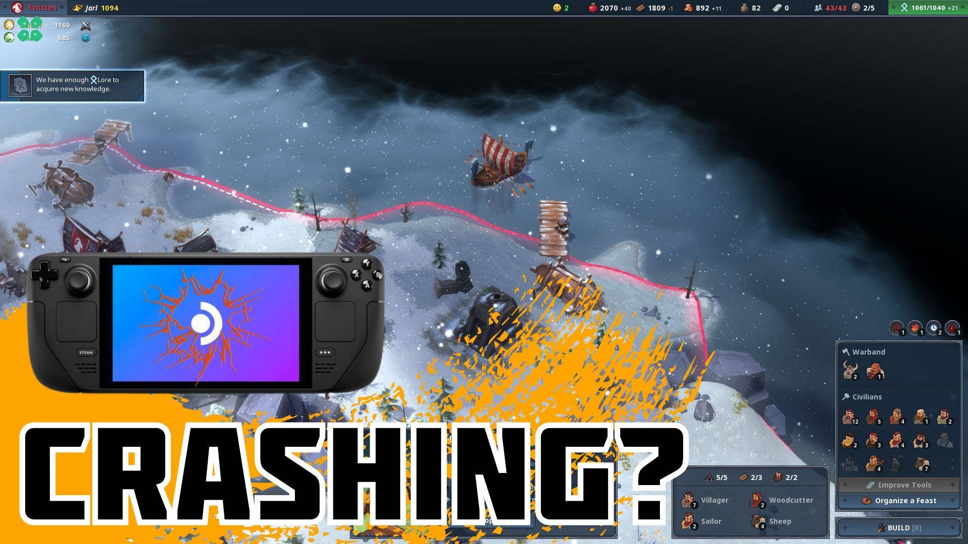 Artwork of Northgard and its fix of crashing by TCG