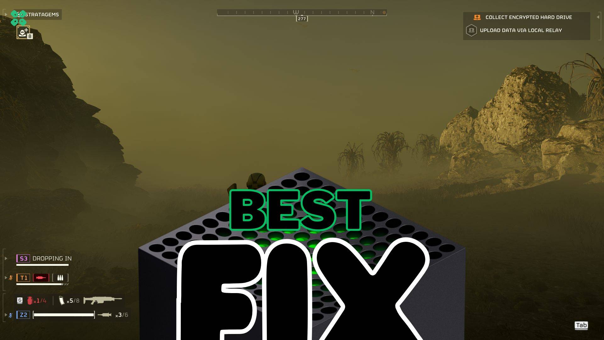 Artwork of Helldivers2 and its fix of lagging by TCG