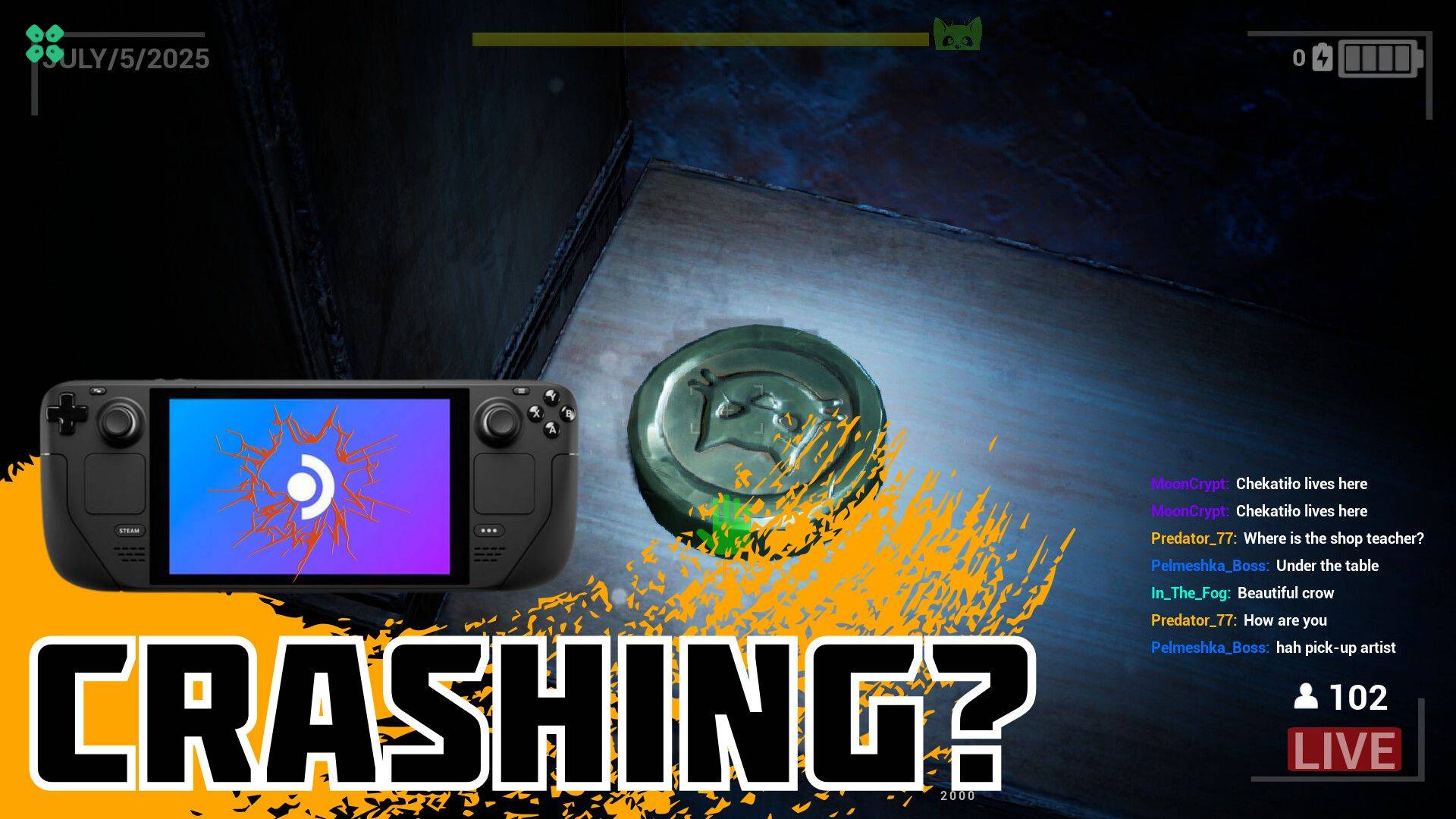 Artwork of LiveStream and its fix of crashing by TCG