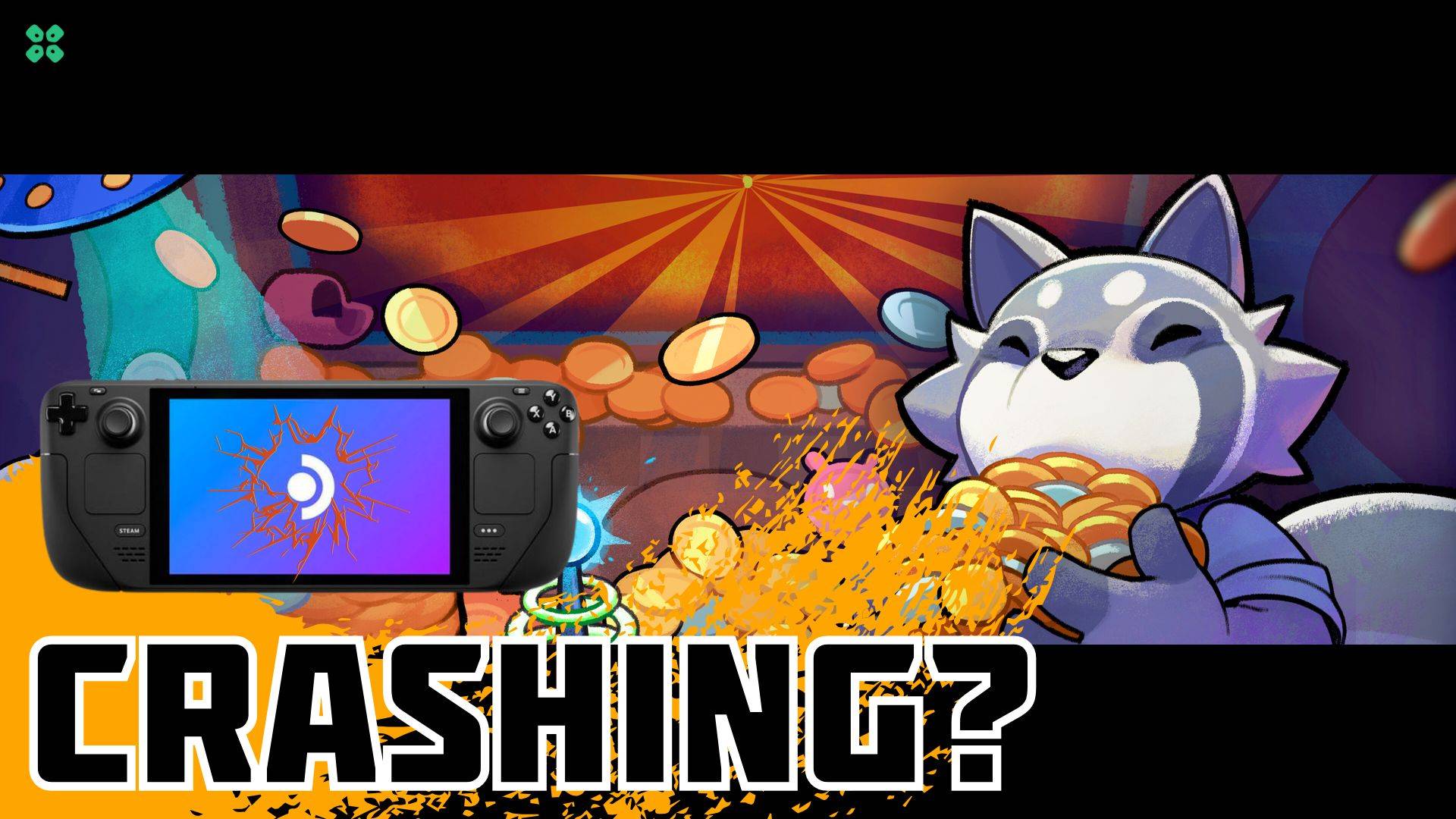 Artwork of RaccoinCoinPusherRoguelike and its fix of crashing by TCG