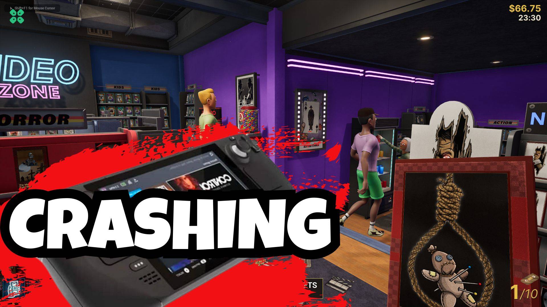 Artwork of RetroRewindVideoStoreSimulator and its fix of crashing by TCG