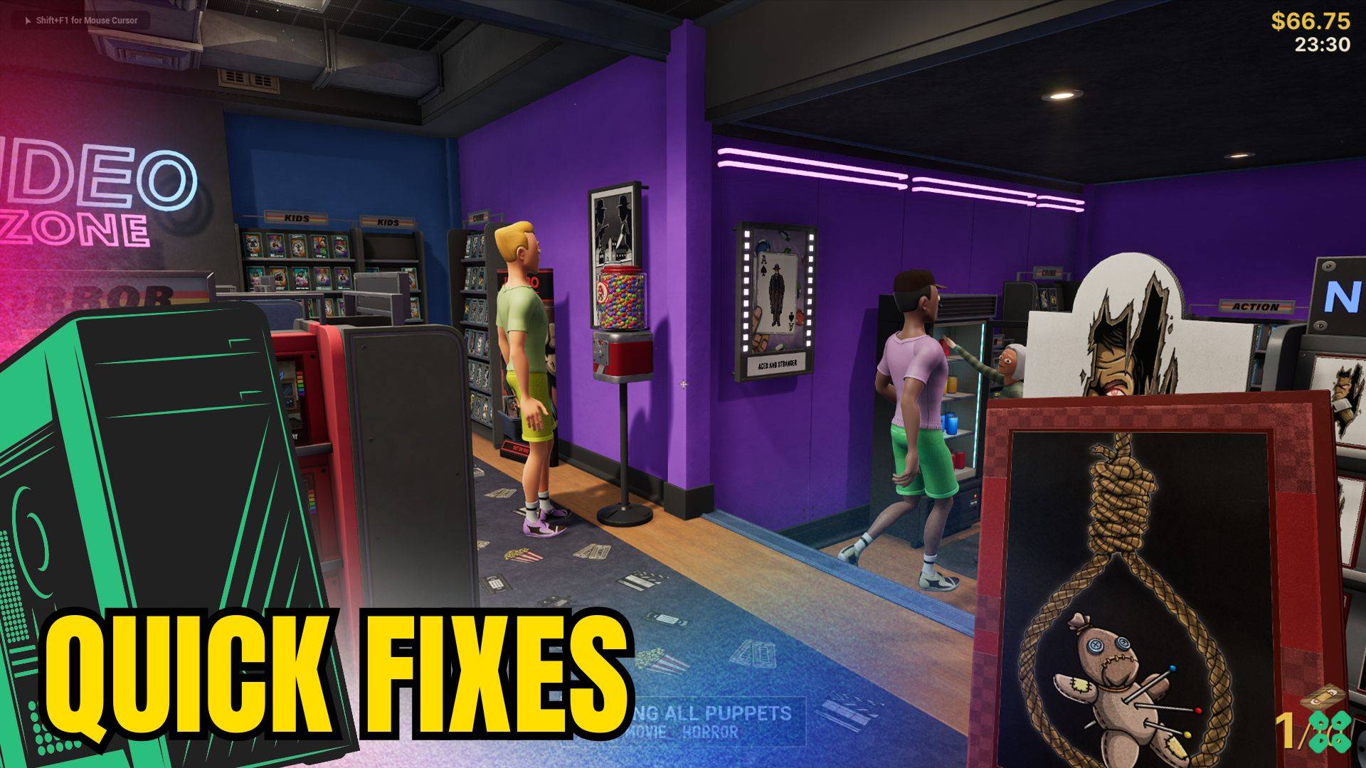 Artwork of RetroRewindVideoStoreSimulator and its fix of crashing by TCG