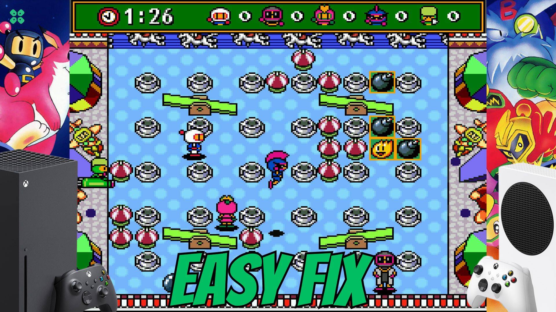 Artwork of SuperBombermanCollection and its fix of lagging by TCG