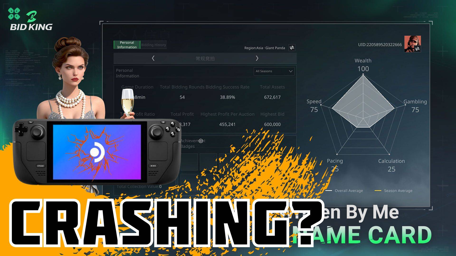 Artwork of BidKing and its fix of crashing by TCG