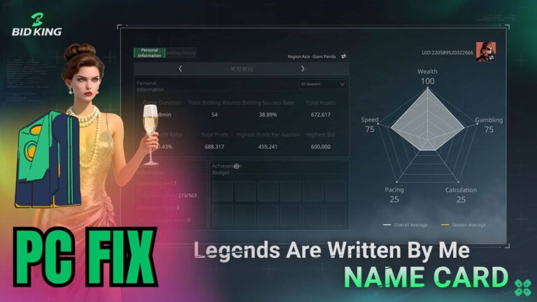 Artwork of BidKing and its fix of crashing by TCG