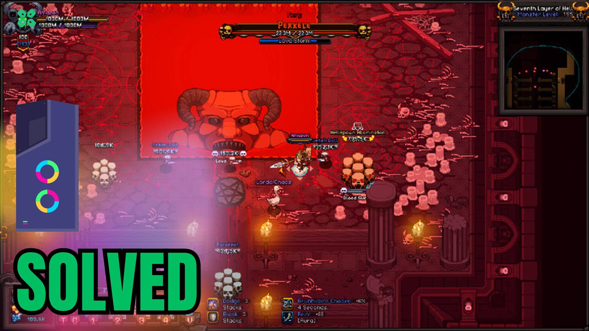 Artwork of HeroSiege and its fix of lagging by TCG