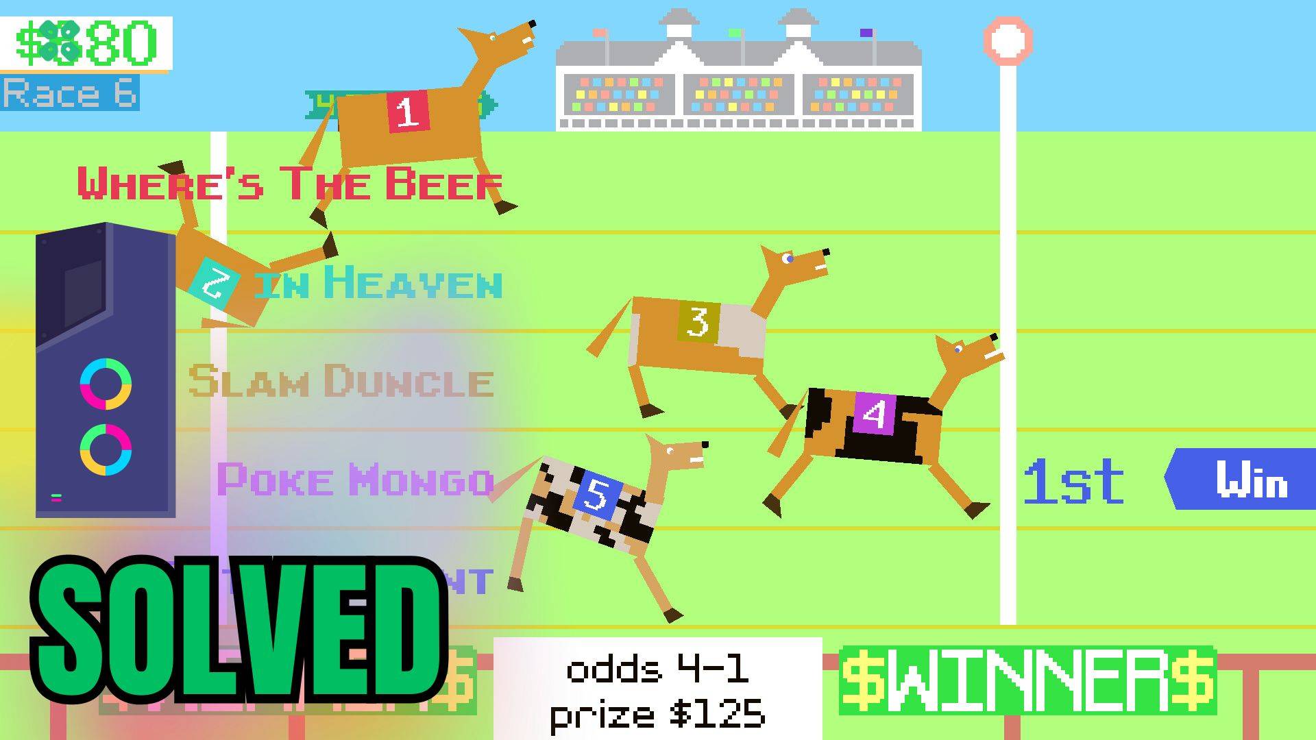 Artwork of HorseyGame and its fix of crashing by TCG