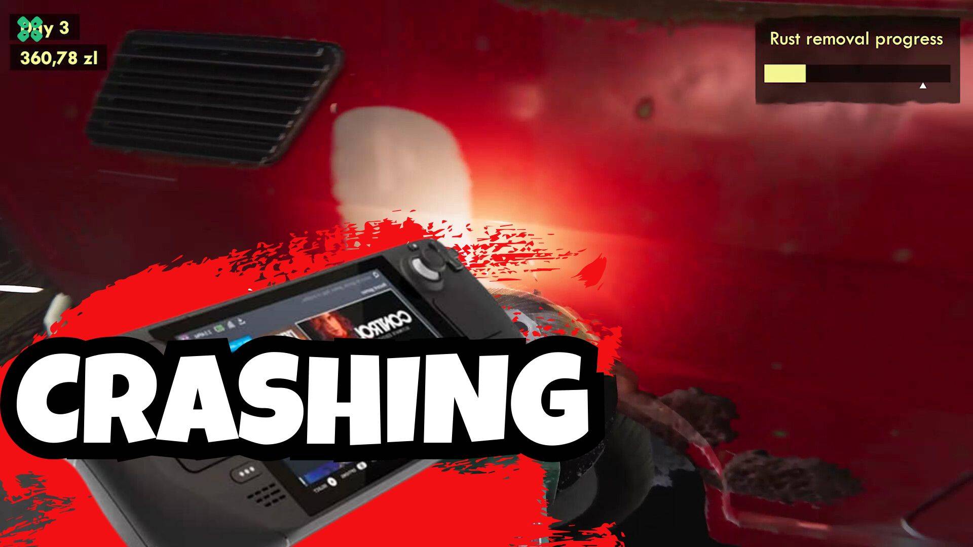 Artwork of CheapCarRepair and its fix of crashing by TCG