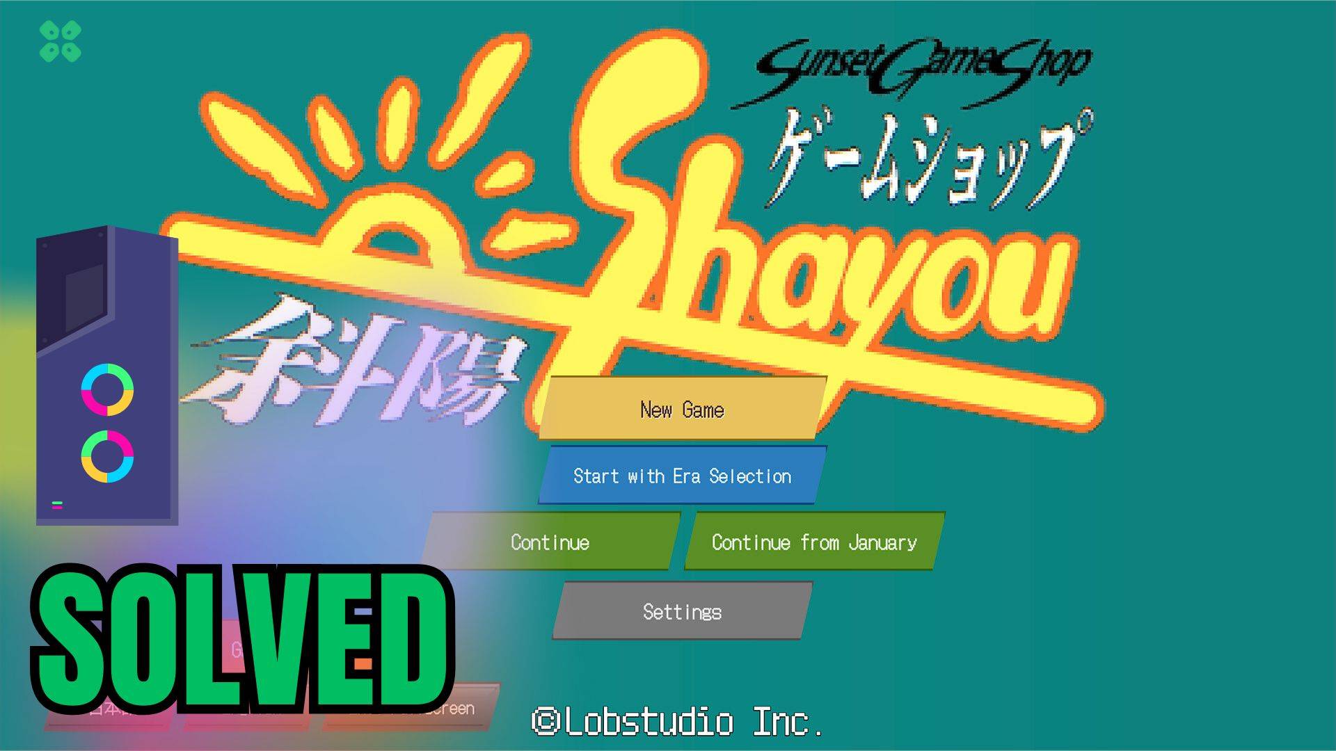 Artwork of SunsetGameShopShayou and its fix of crashing by TCG