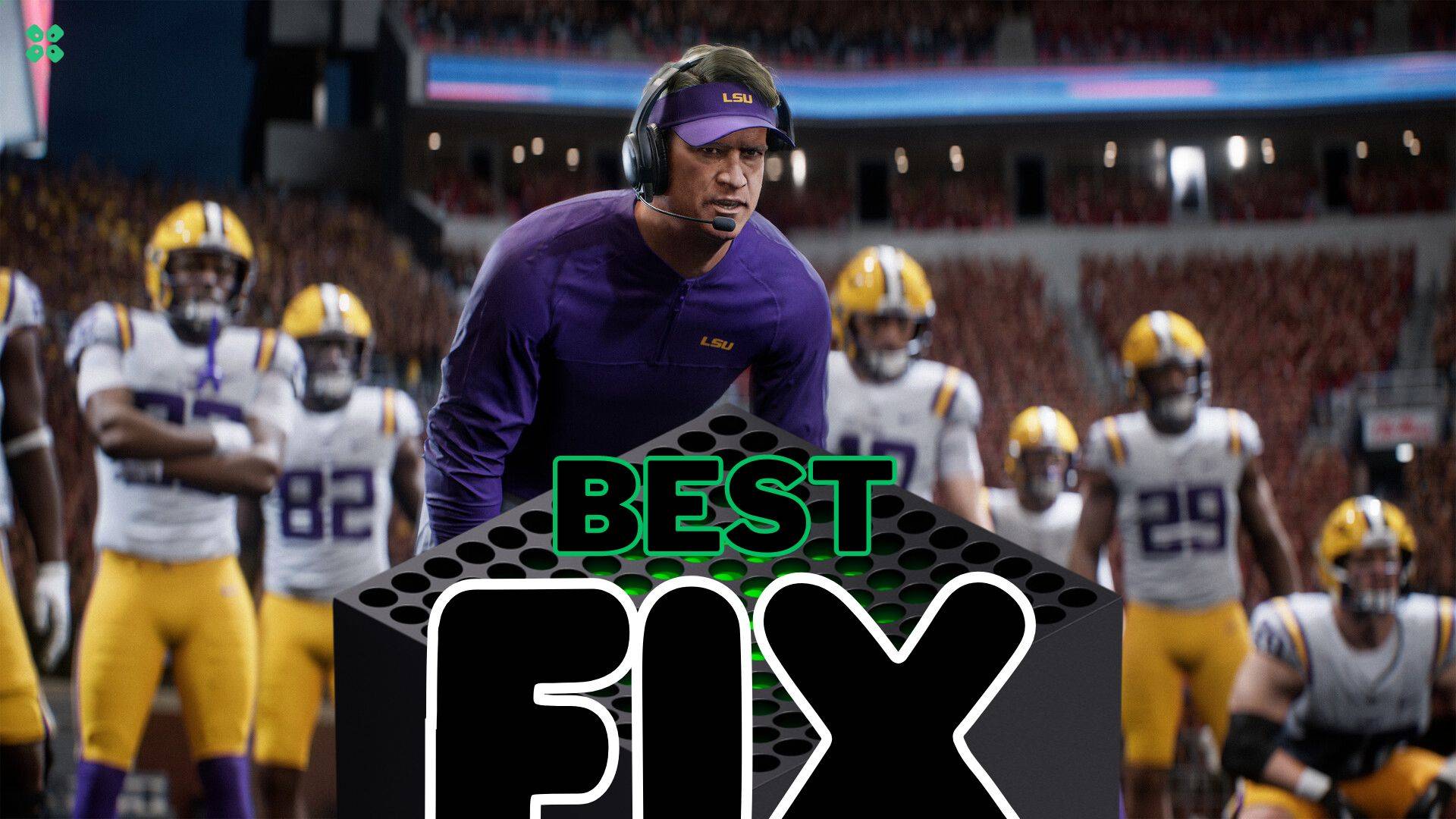 Artwork of EASportsCollegeFootball27 and its fix of lagging by TCG