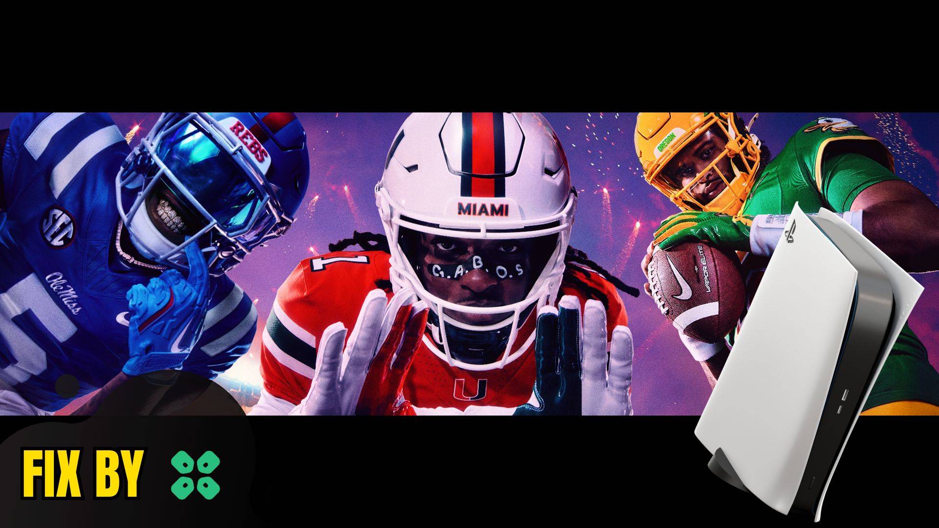 Artwork of EASportsCollegeFootball27 and its fix of lagging by TCG