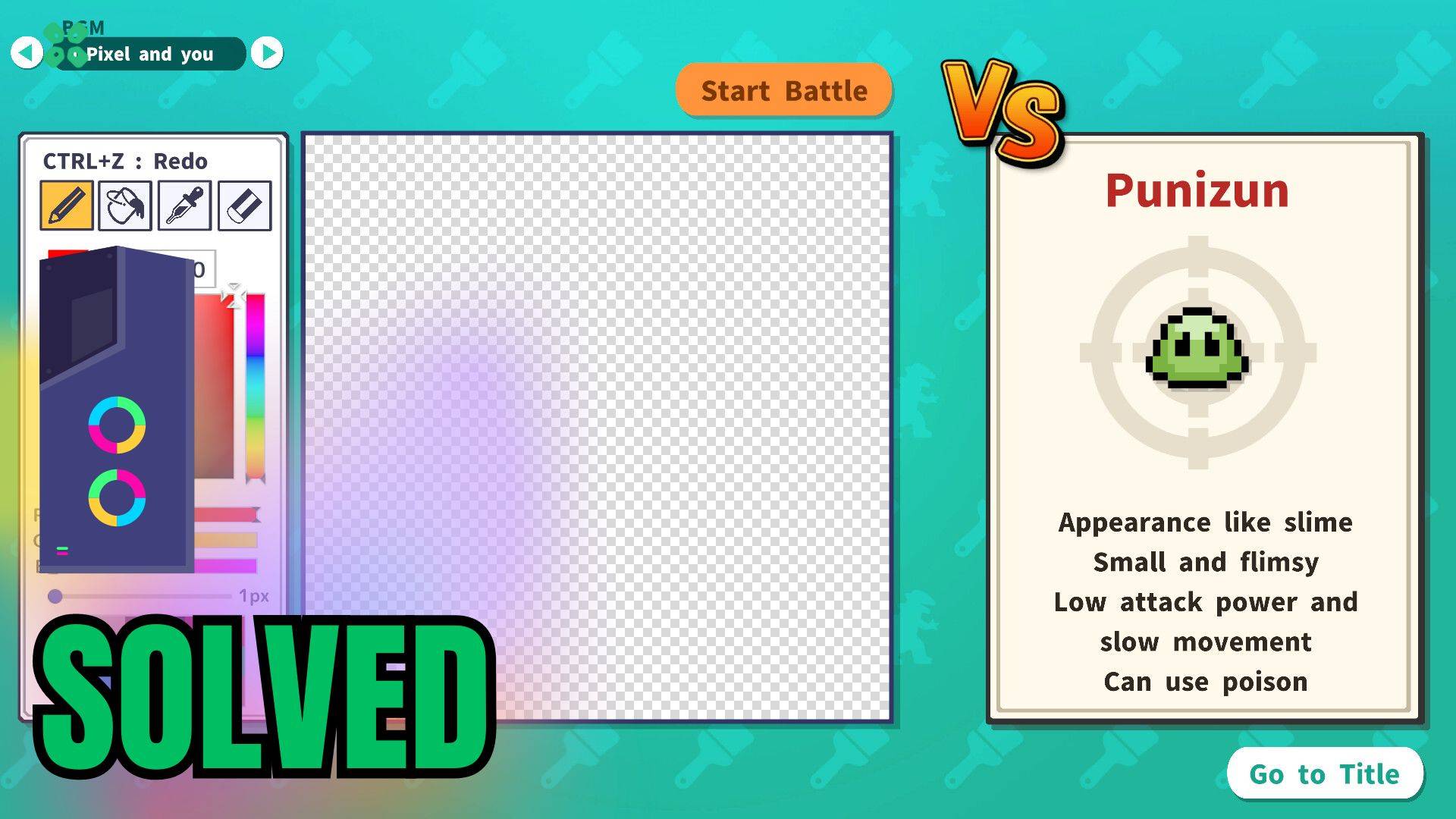 Artwork of AIPixelBattle and its fix of crashing by TCG